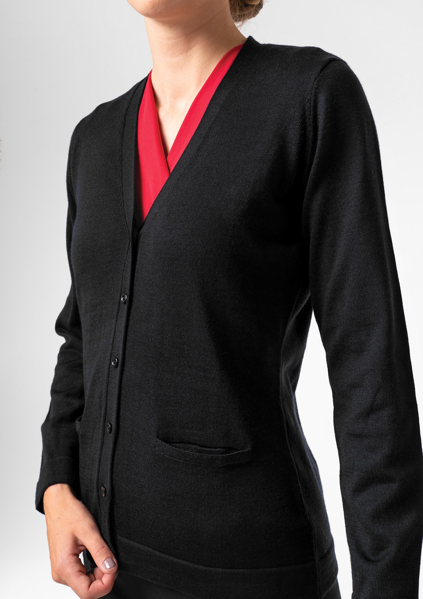 Alberta Button Cardigan - black