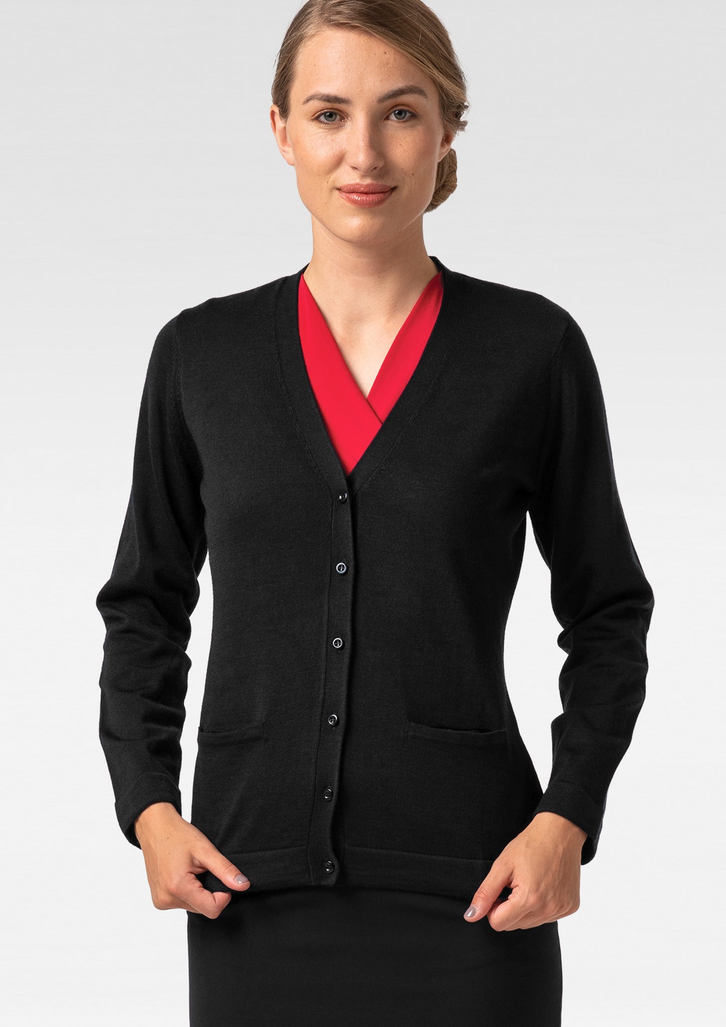 Alberta Button Cardigan - black