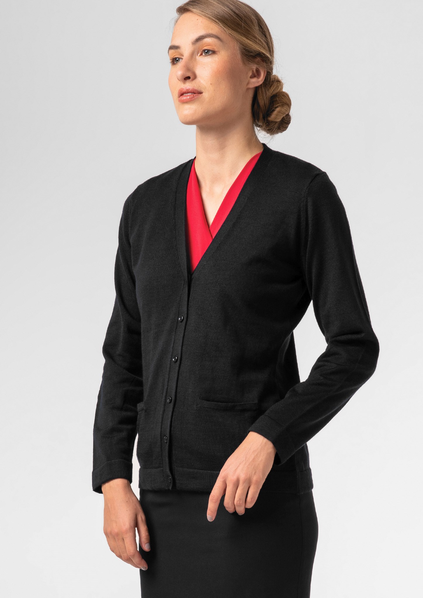 Alberta Button Cardigan - black