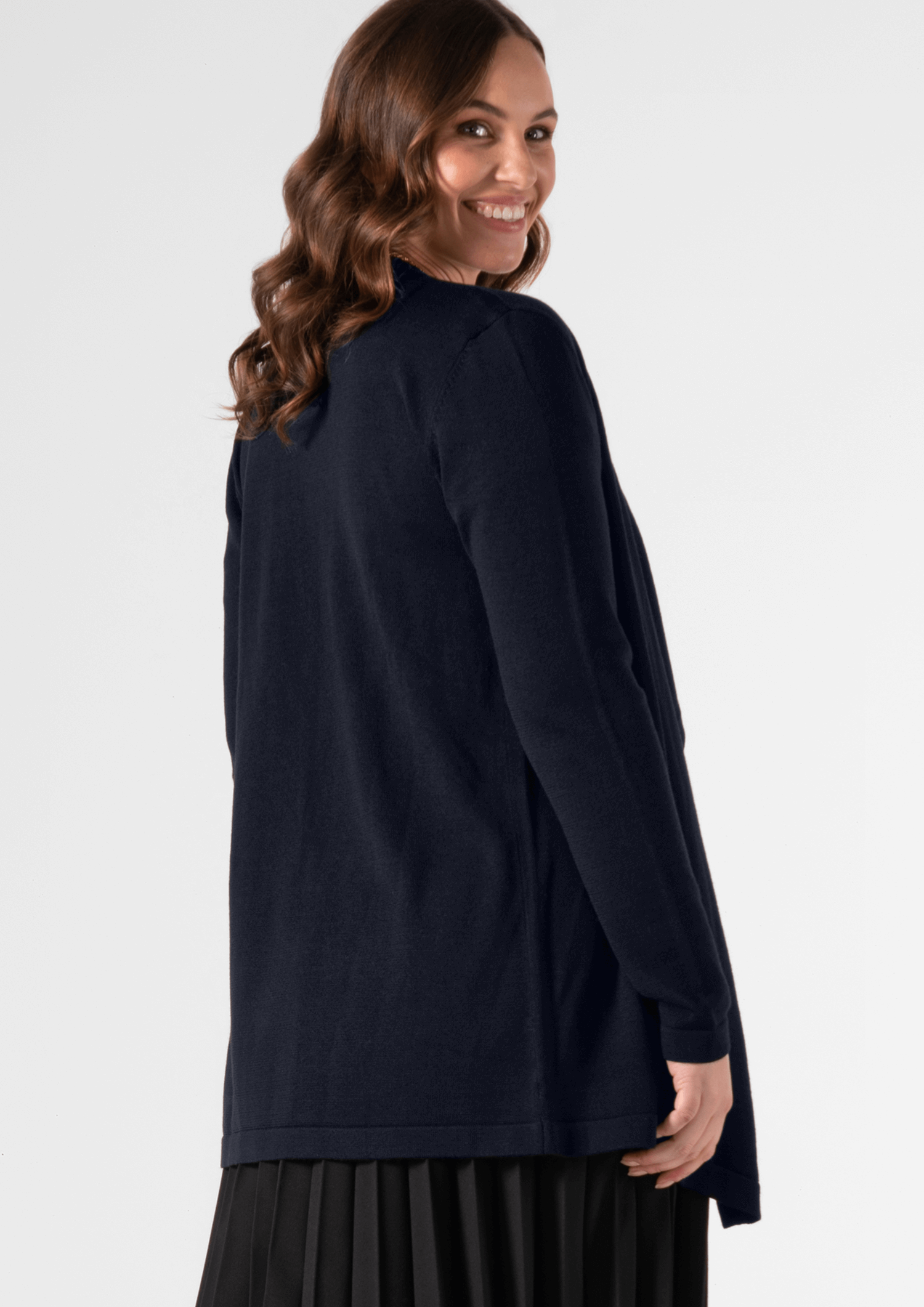 Victoria Drape Cardigan - french navy