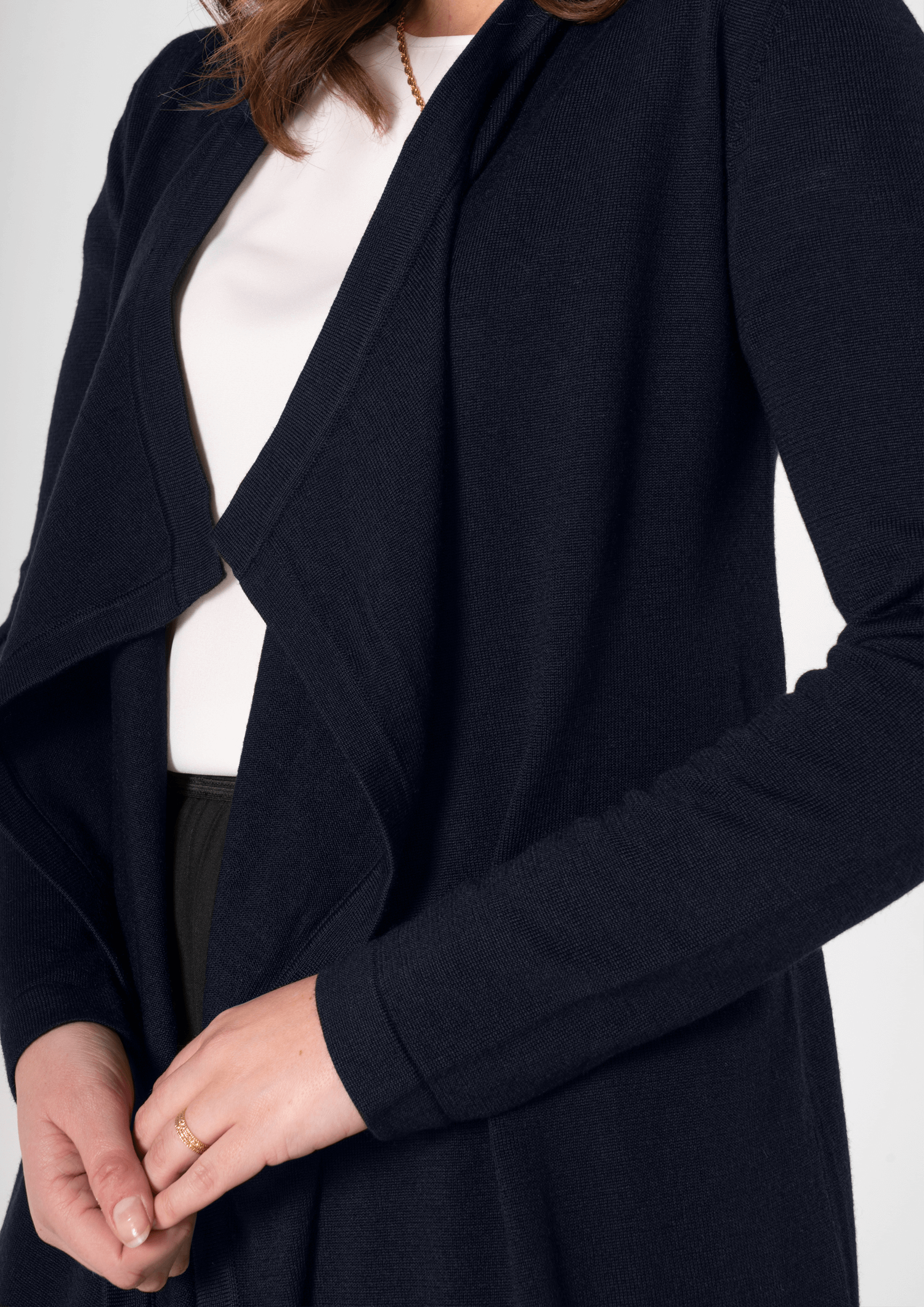 Victoria Drape Cardigan - french navy