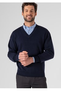Ontario V-Neck Jersey - navy