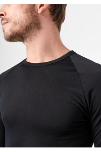 Merino Crew Neck Top - black