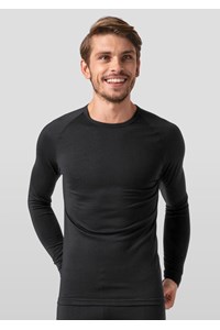 Merino Crew Neck Top - black