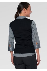 Merino Women's Scoop Neck Vest - black