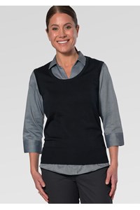 Merino Women's Scoop Neck Vest - black