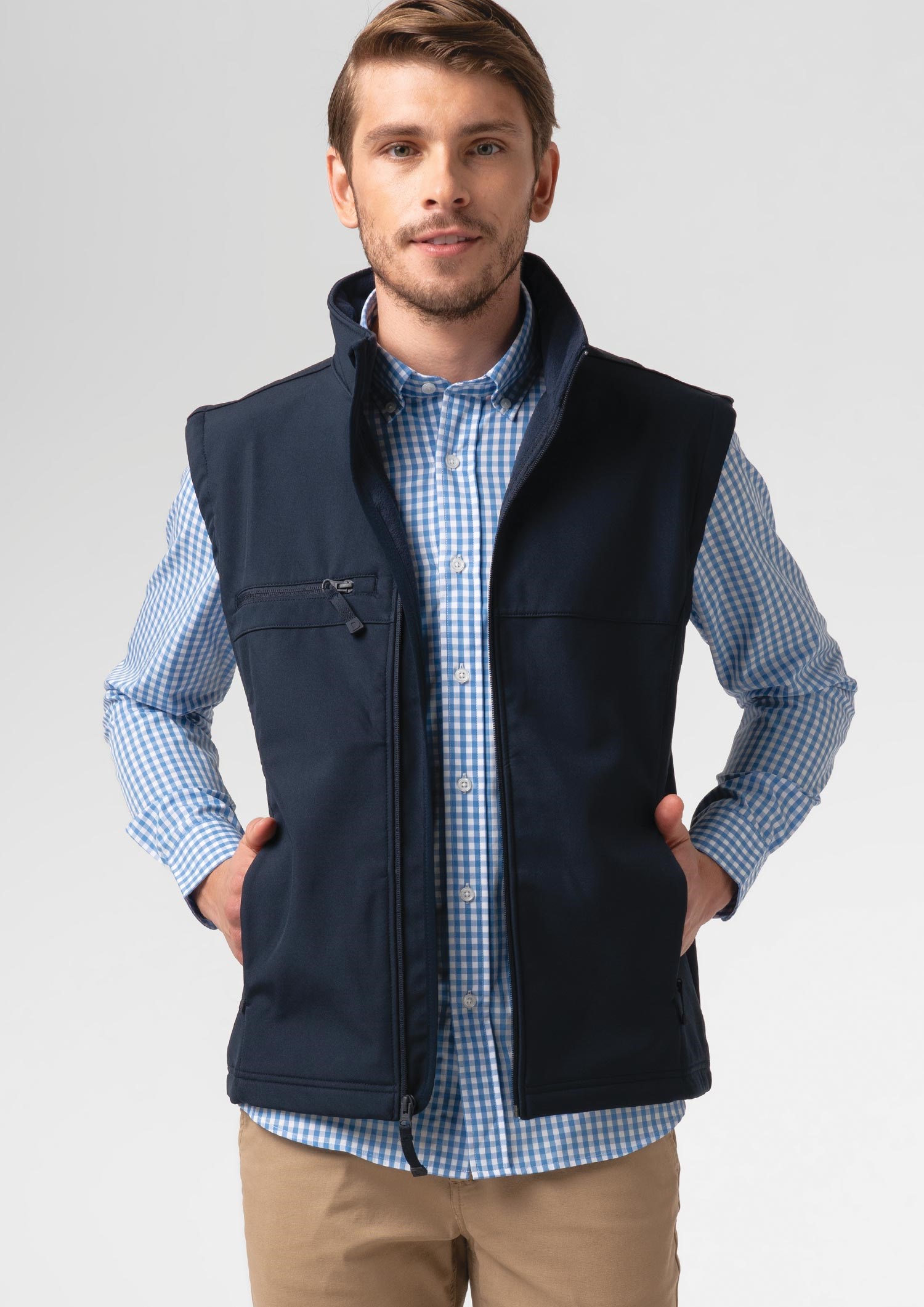 Everest Men's Soft Shell Vest - navy