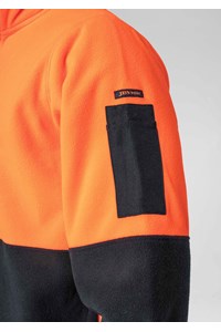 Hi Vis Day Fleece Top - orange/navy