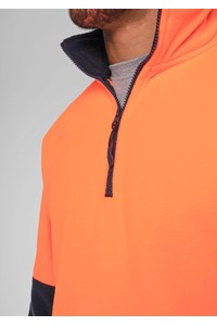 Hi Vis Day Fleece Top - orange/navy