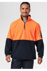 Hi Vis Day Fleece Top - orange/navy