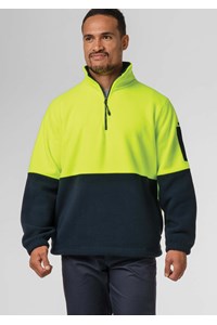 Hi Vis Day Fleece Top - yellow/navy