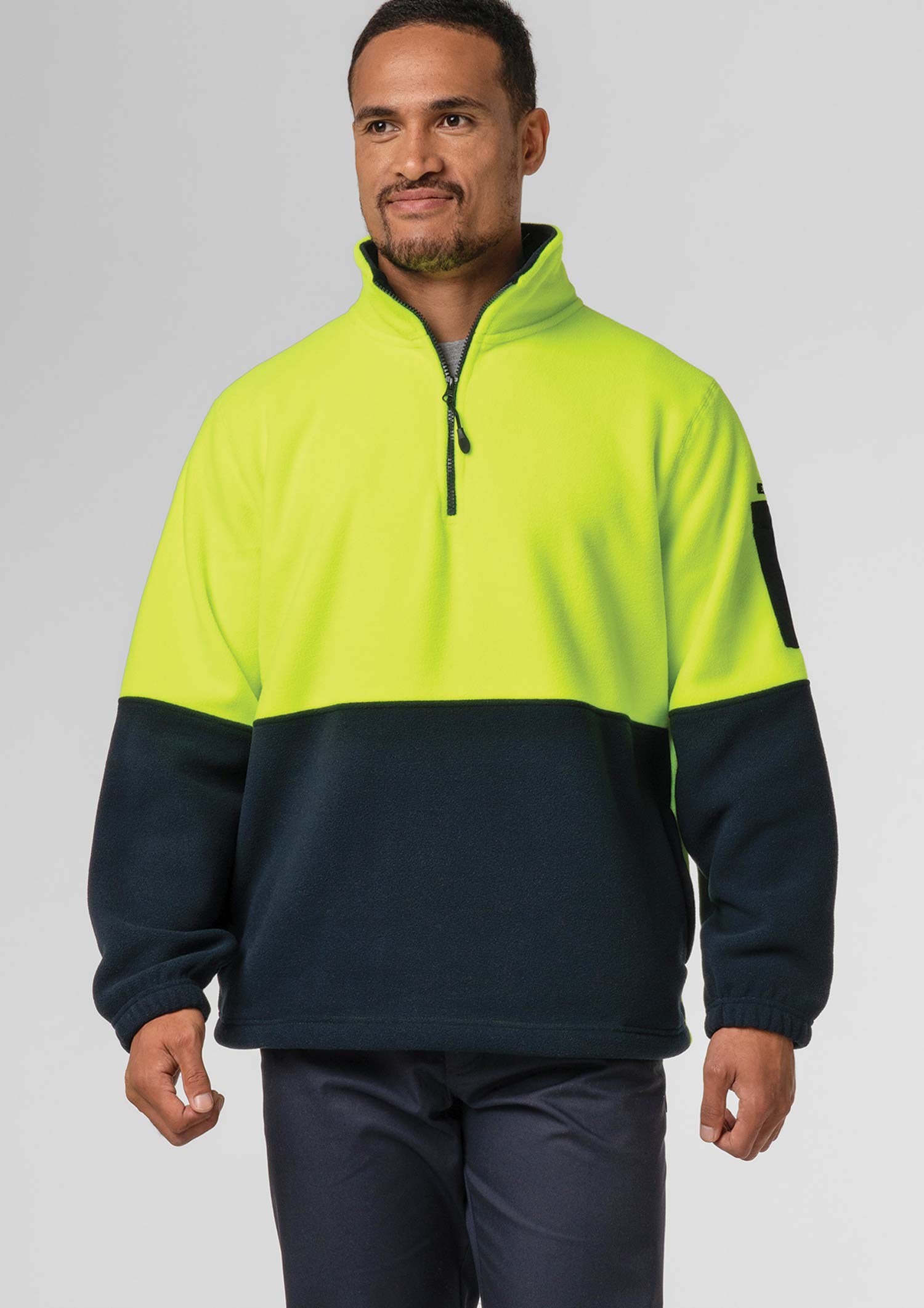 Hi Vis Day Fleece Top - yellow/navy