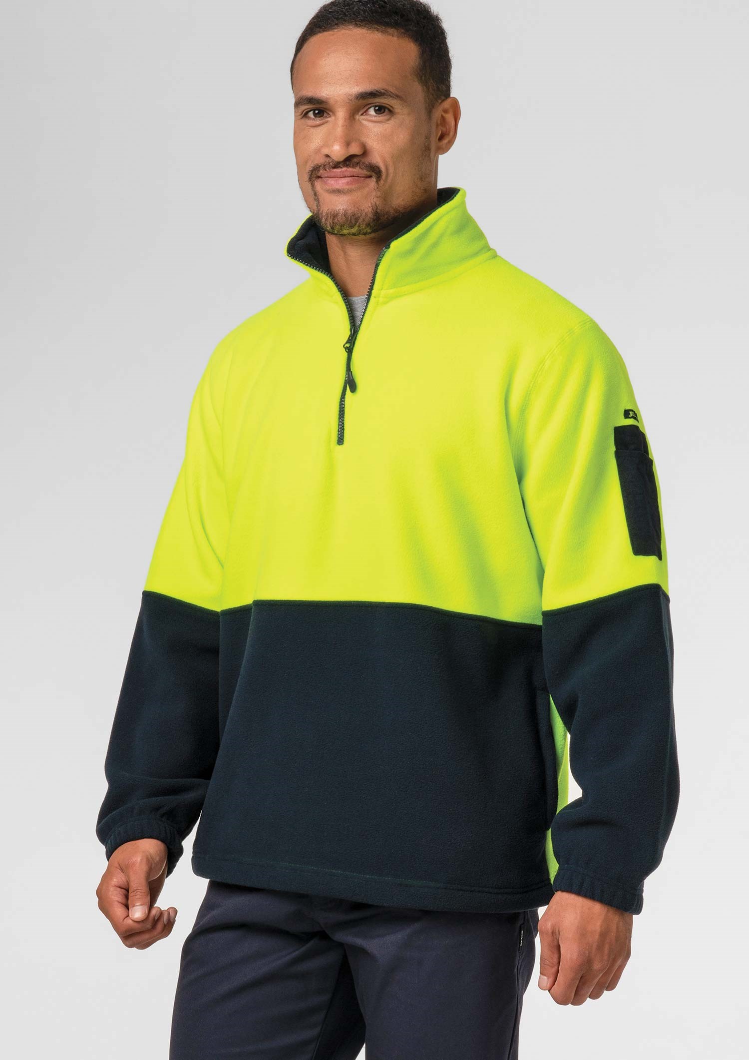 Hi Vis Day Fleece Top - yellow/navy