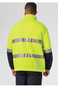High Vis 1/2 Zip Fleece - yellow/navy