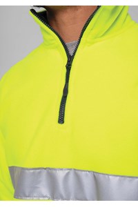 High Vis 1/2 Zip Fleece - yellow/navy