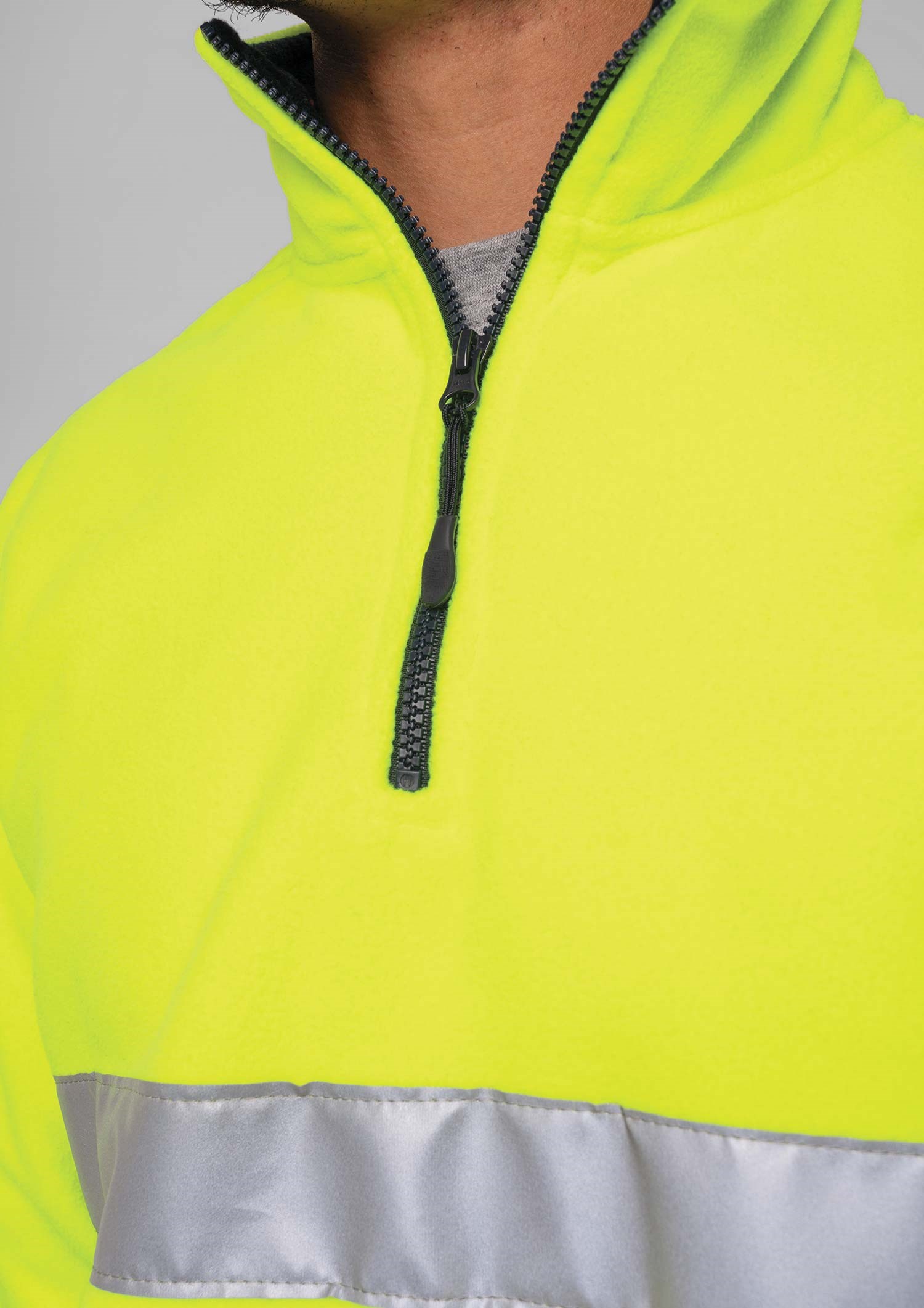 High Vis 1/2 Zip Fleece - yellow/navy