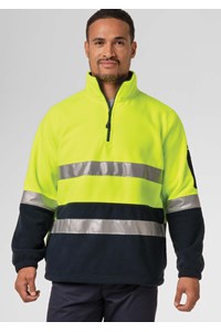 High Vis 1/2 Zip Fleece - yellow/navy