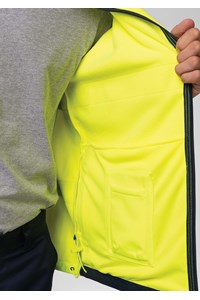 High Vis Soft Shell Jacket - yellow/navy