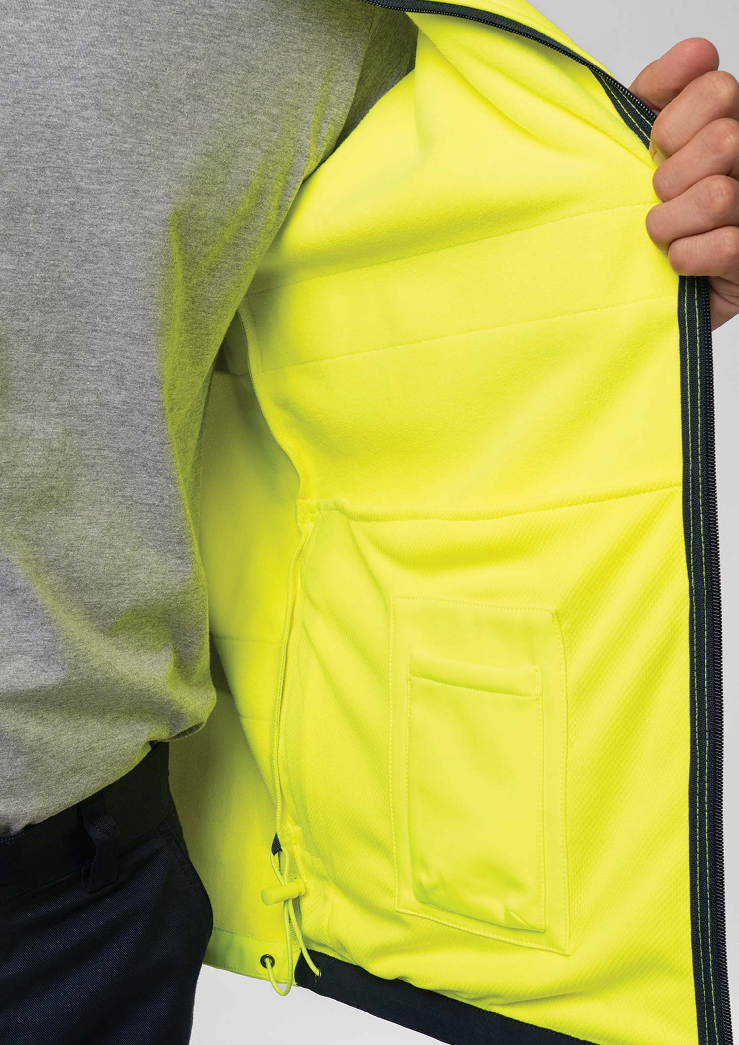 High Vis Soft Shell Jacket - yellow/navy