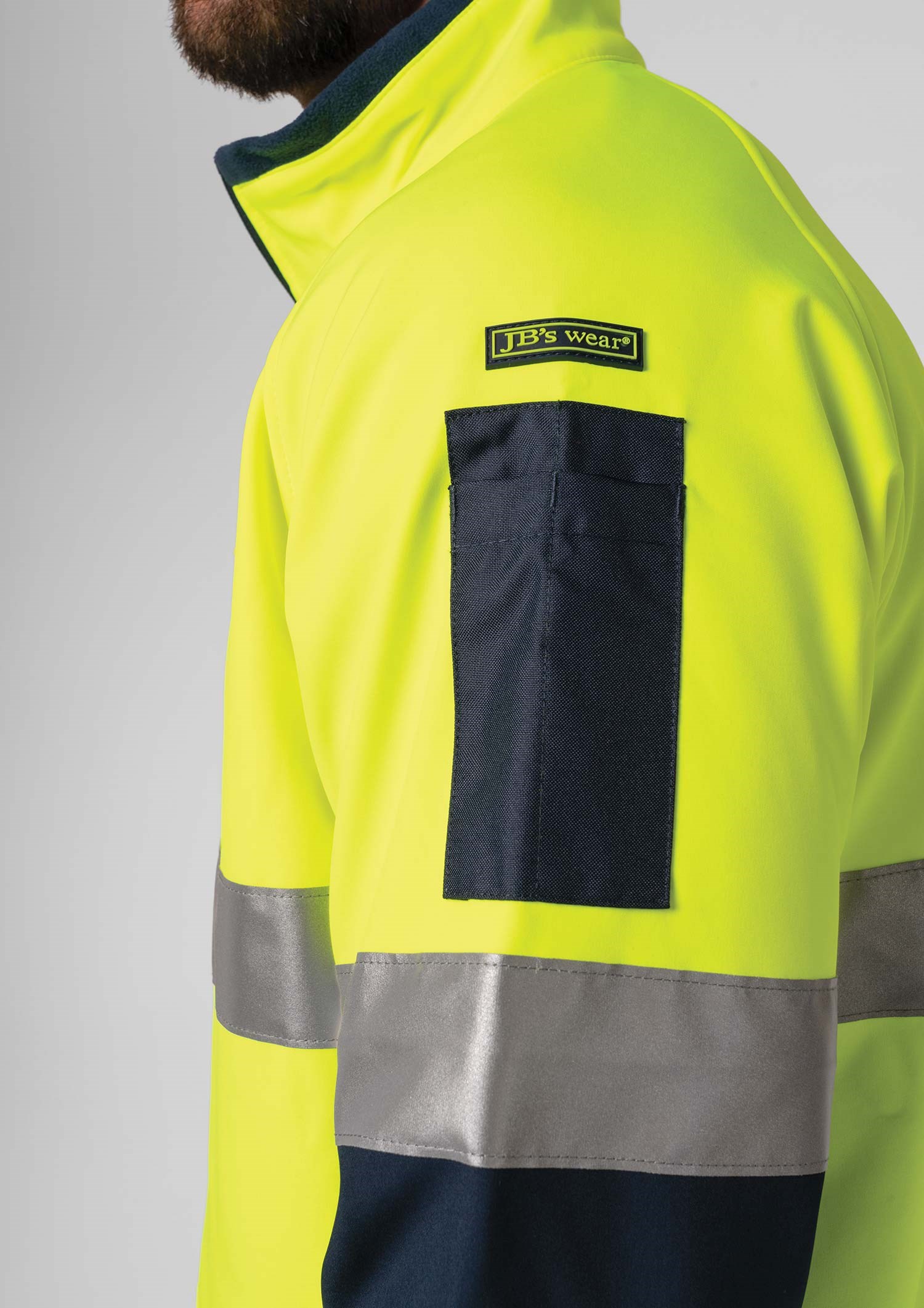 High Vis Soft Shell Jacket - yellow/navy