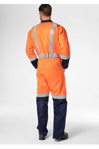 High Vis CoPTTM Cotton Zip Overall - navy/orange