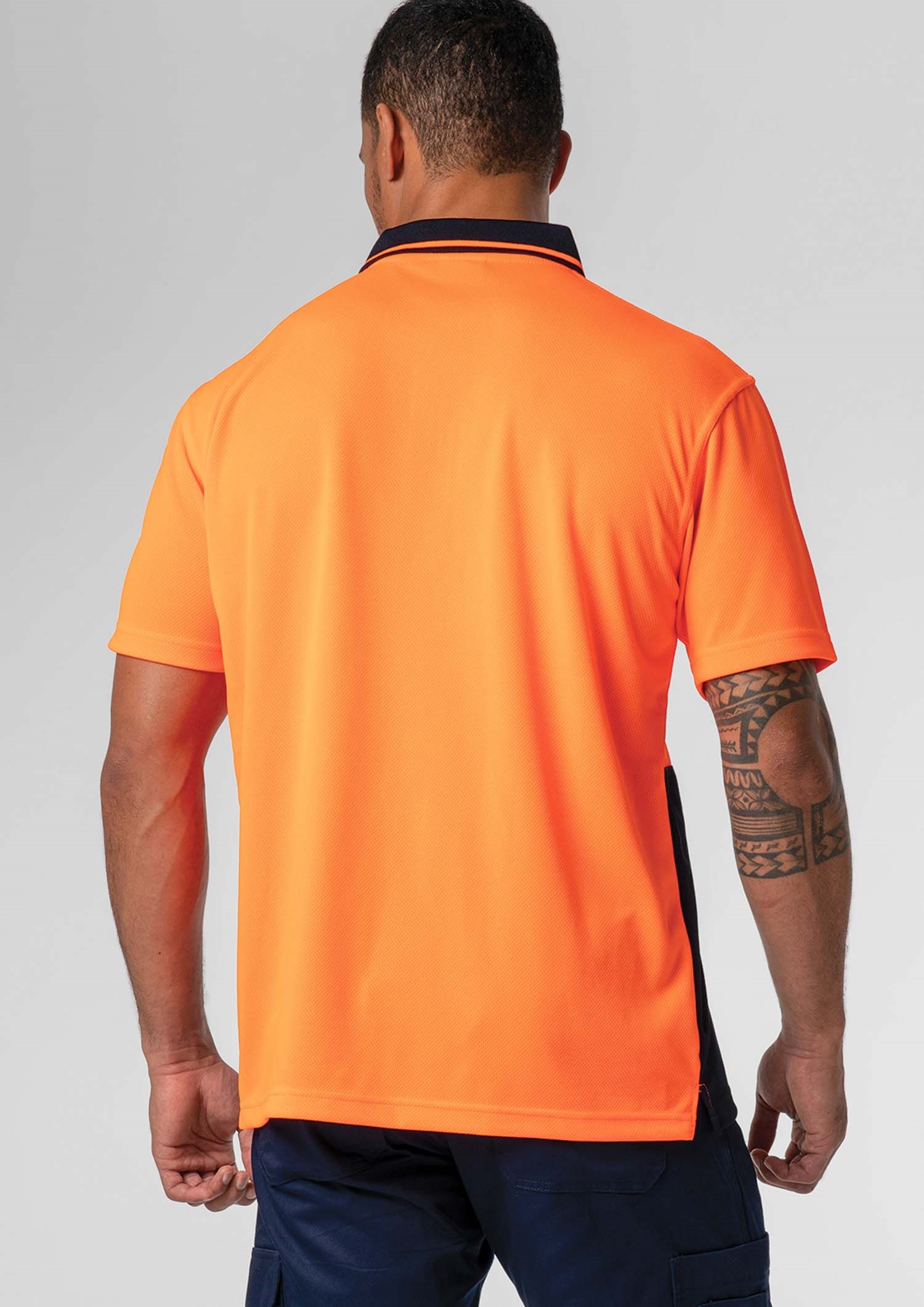 High Vis Polo Shirt - orange/navy