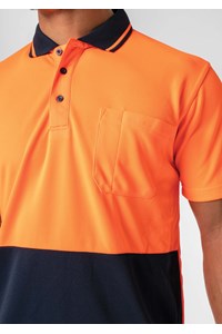High Vis Polo Shirt - orange/navy