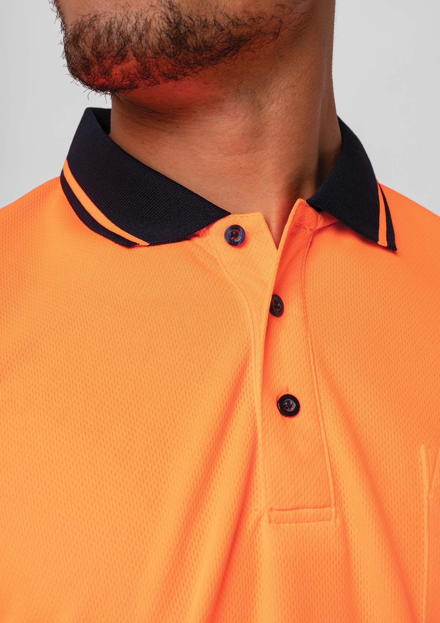 High Vis Polo Shirt - orange/navy