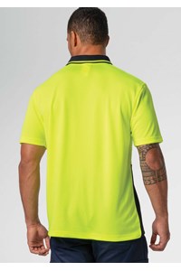 High Vis Polo Shirt - yellow/navy