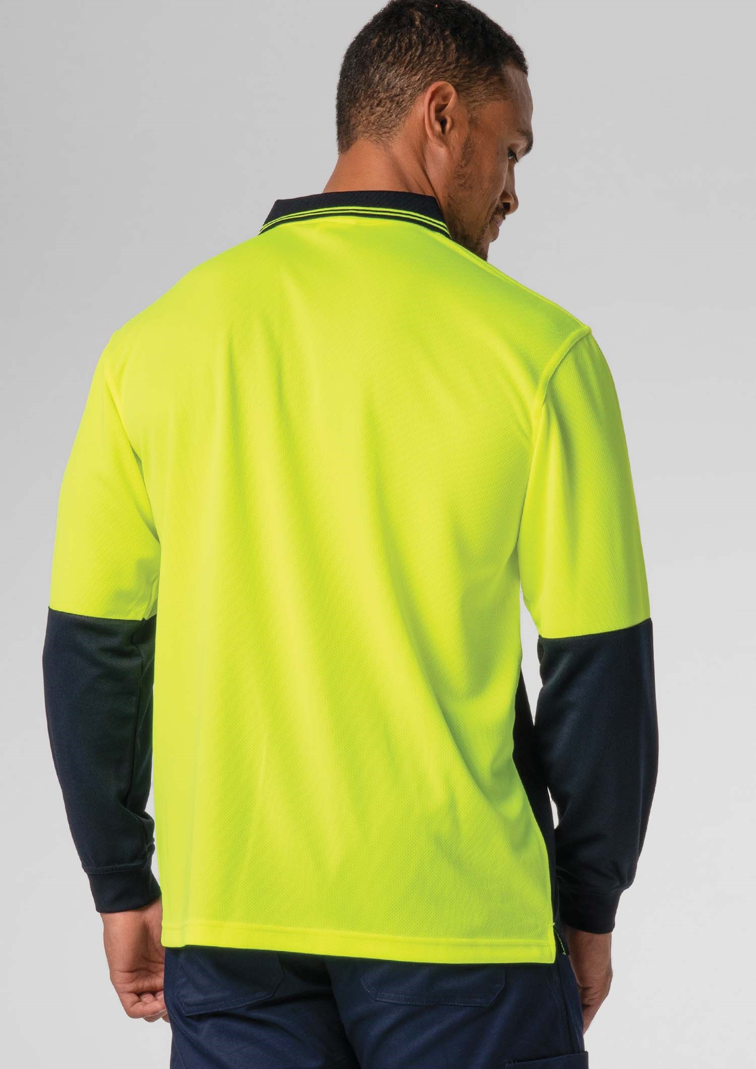 Hi Vis Day Polo - yellow/navy