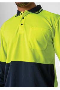 Hi Vis Day Polo - yellow/navy
