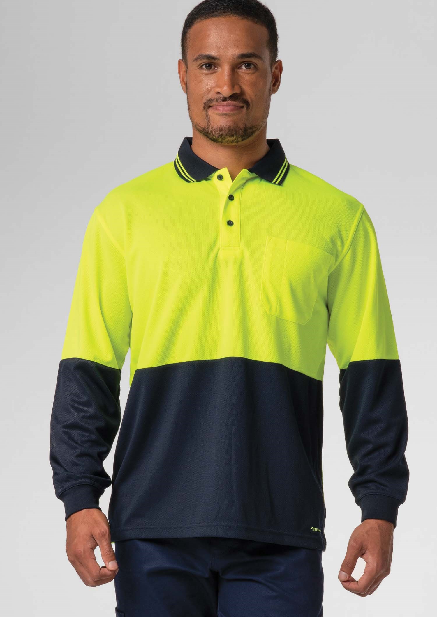 Hi Vis Day Polo - yellow/navy