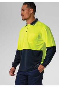 Hi Vis Day Polo - yellow/navy