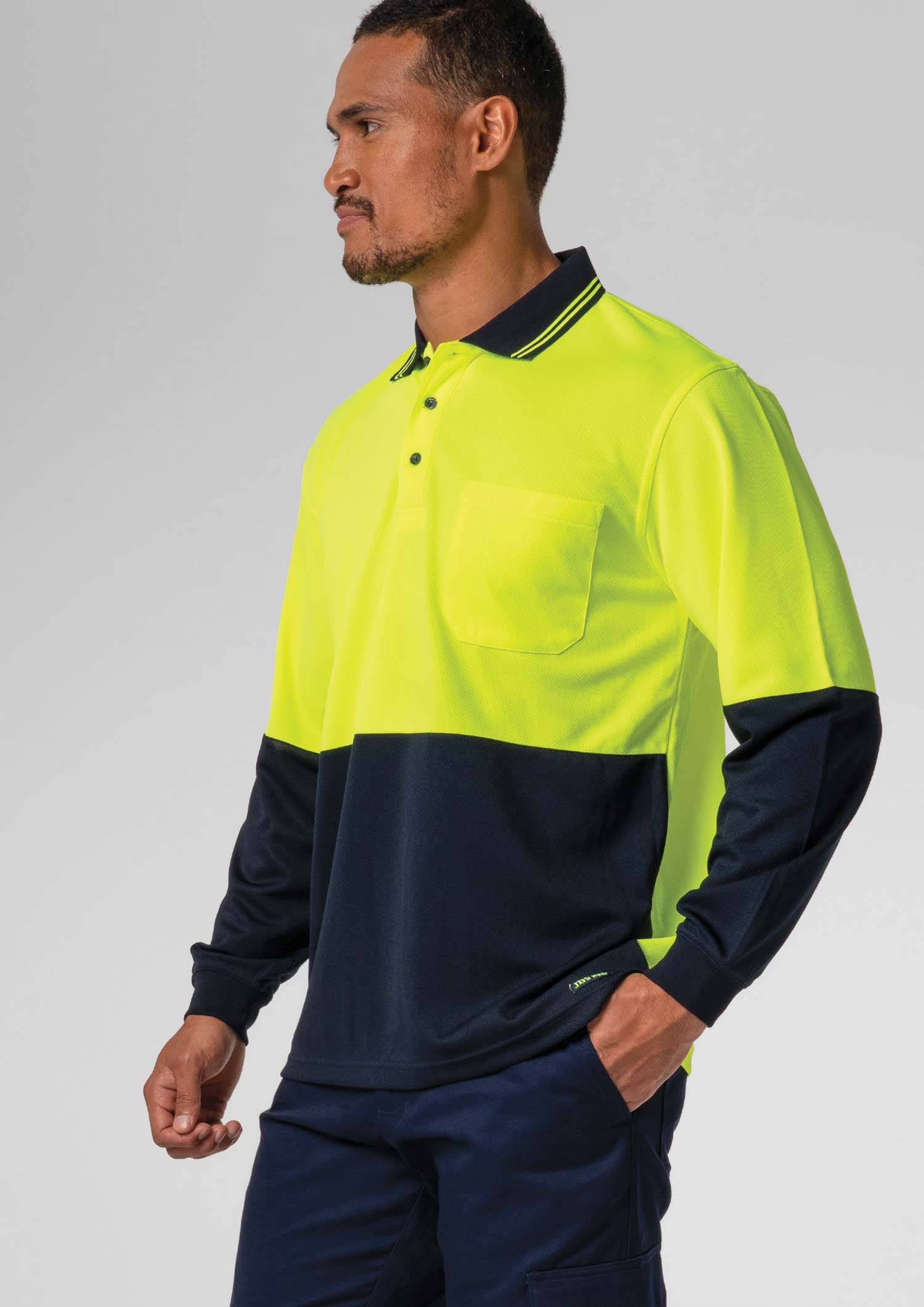 Hi Vis Day Polo - yellow/navy