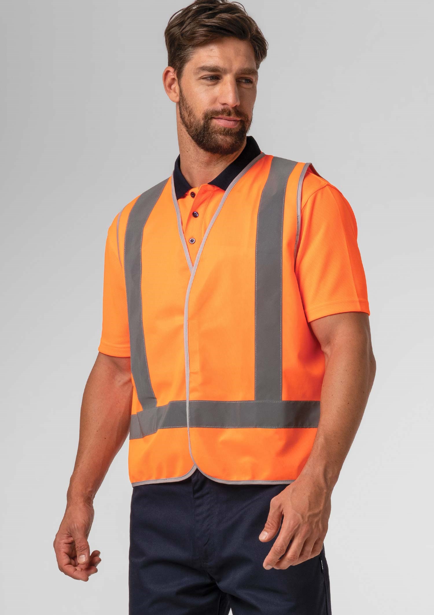 High Vis Safety Vest - compliant orange