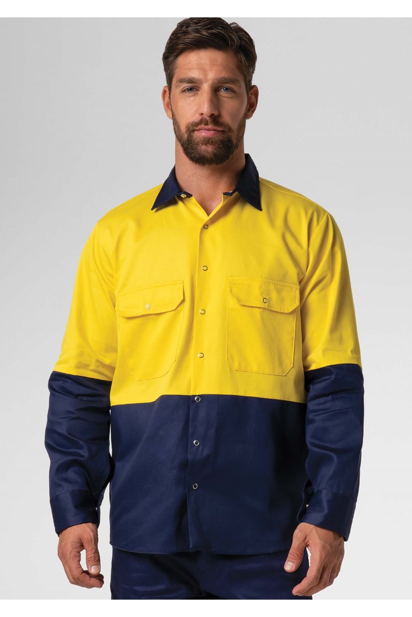 Hi Vis Day Domed Work Shirt - Cotton