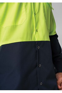 Hi Vis Day Domed Work Shirt - navy/yellow
