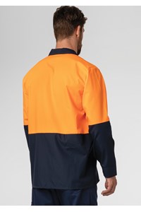 Hi Vis Day Domed Work Shirt - navy/orange