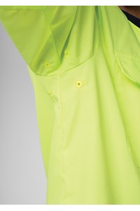 Hi Vis Day S/S Domed Work Shirt - navy/yellow