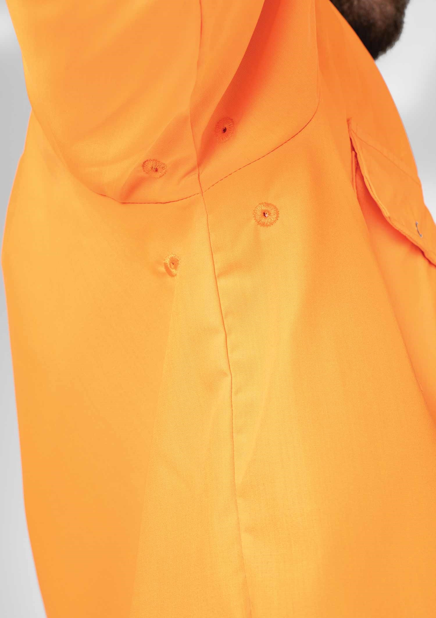 Hi Vis Day S/S Domed Work Shirt - navy/orange