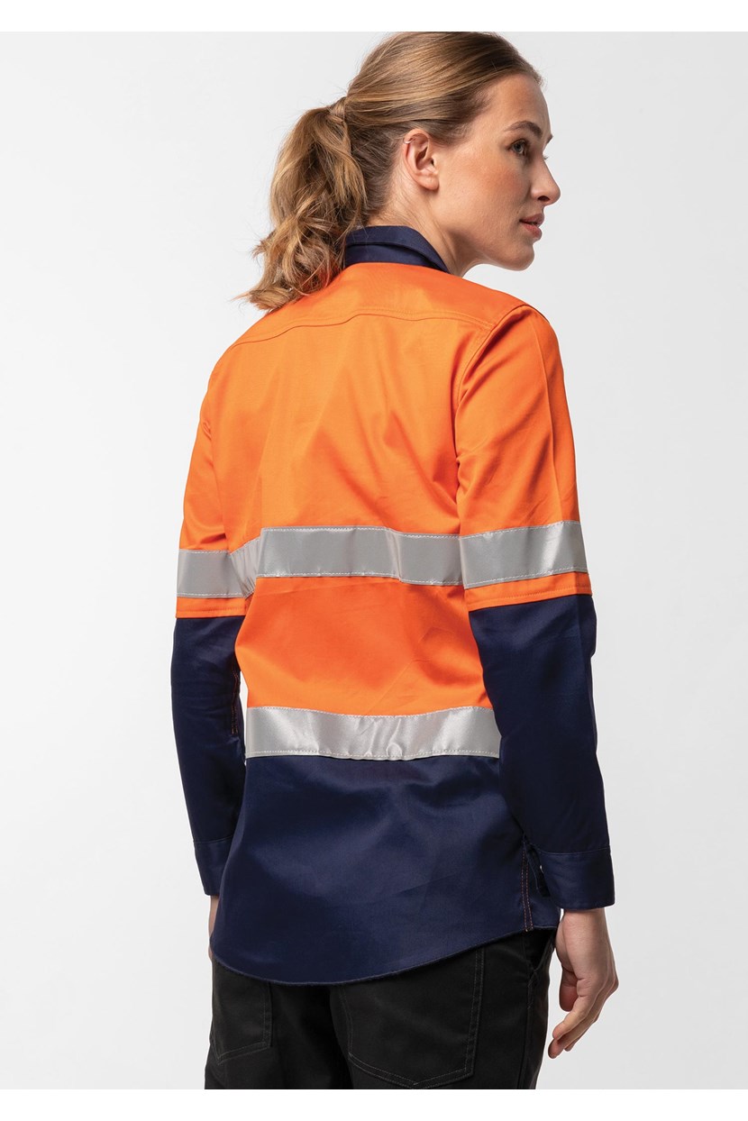 Hi Vis Day/Night Women's Domed Work Shirt
