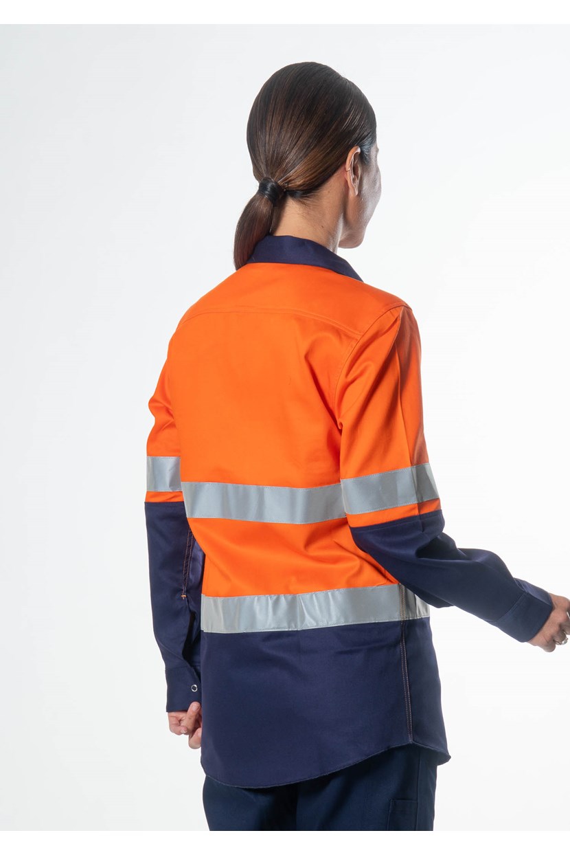 Hi Vis Day/Night Women's Domed Work Shirt