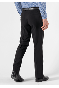 Soft Suiting Men's Flat Front Pant - black
