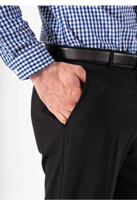 Soft Suiting Men's Flat Front Pant - black