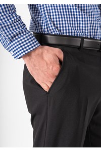 Soft Suiting Men's Flat Front Pant - black