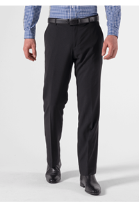 Soft Suiting Men's Flat Front Pant - black