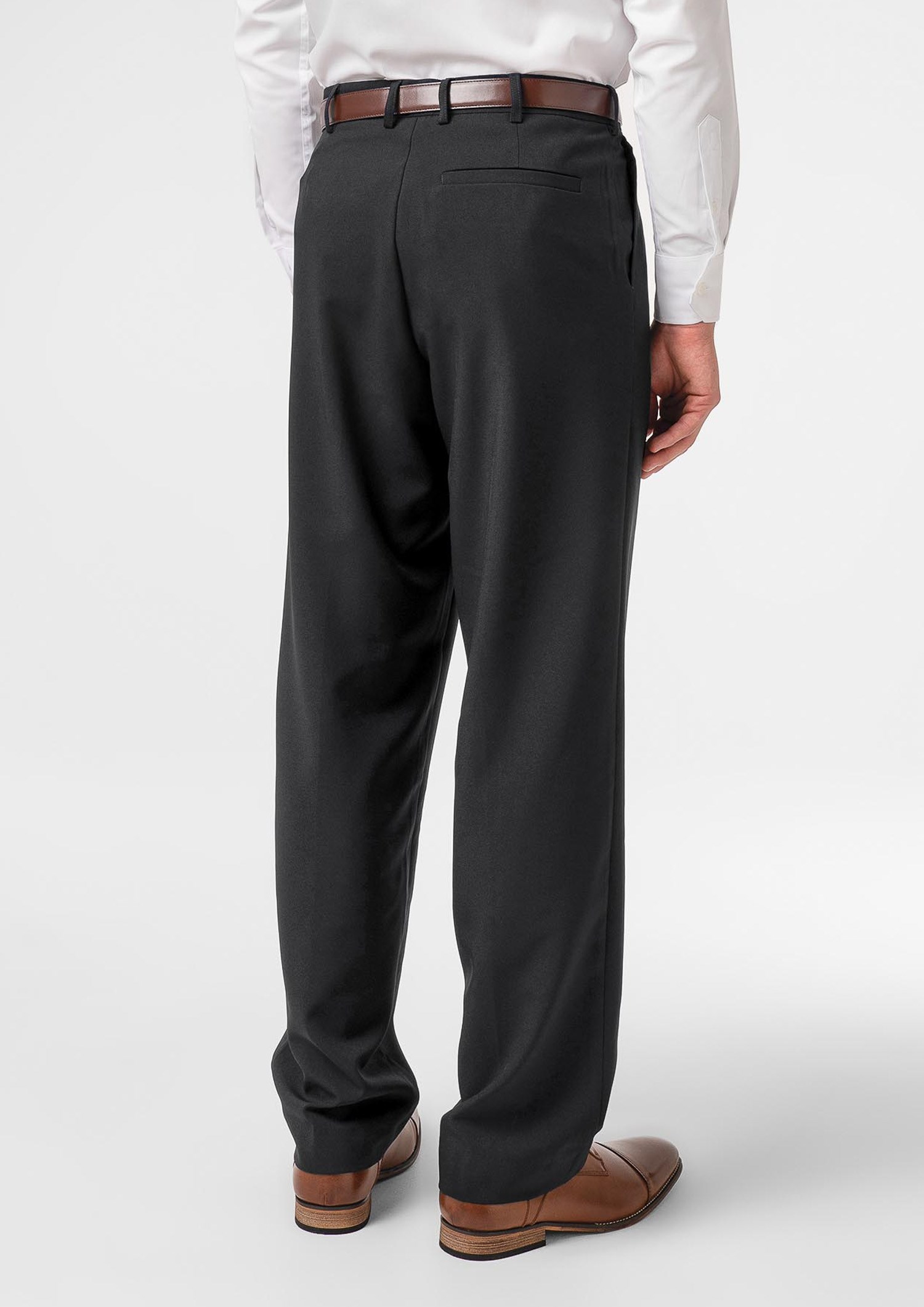 Soft Suiting Men's Twin Pleat Pant - black