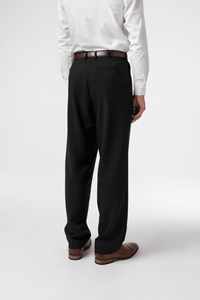 Soft Suiting Men's Twin Pleat Pant - black