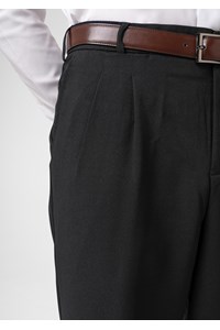 Soft Suiting Men's Twin Pleat Pant - black