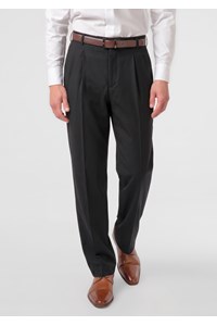 Soft Suiting Men's Twin Pleat Pant - black